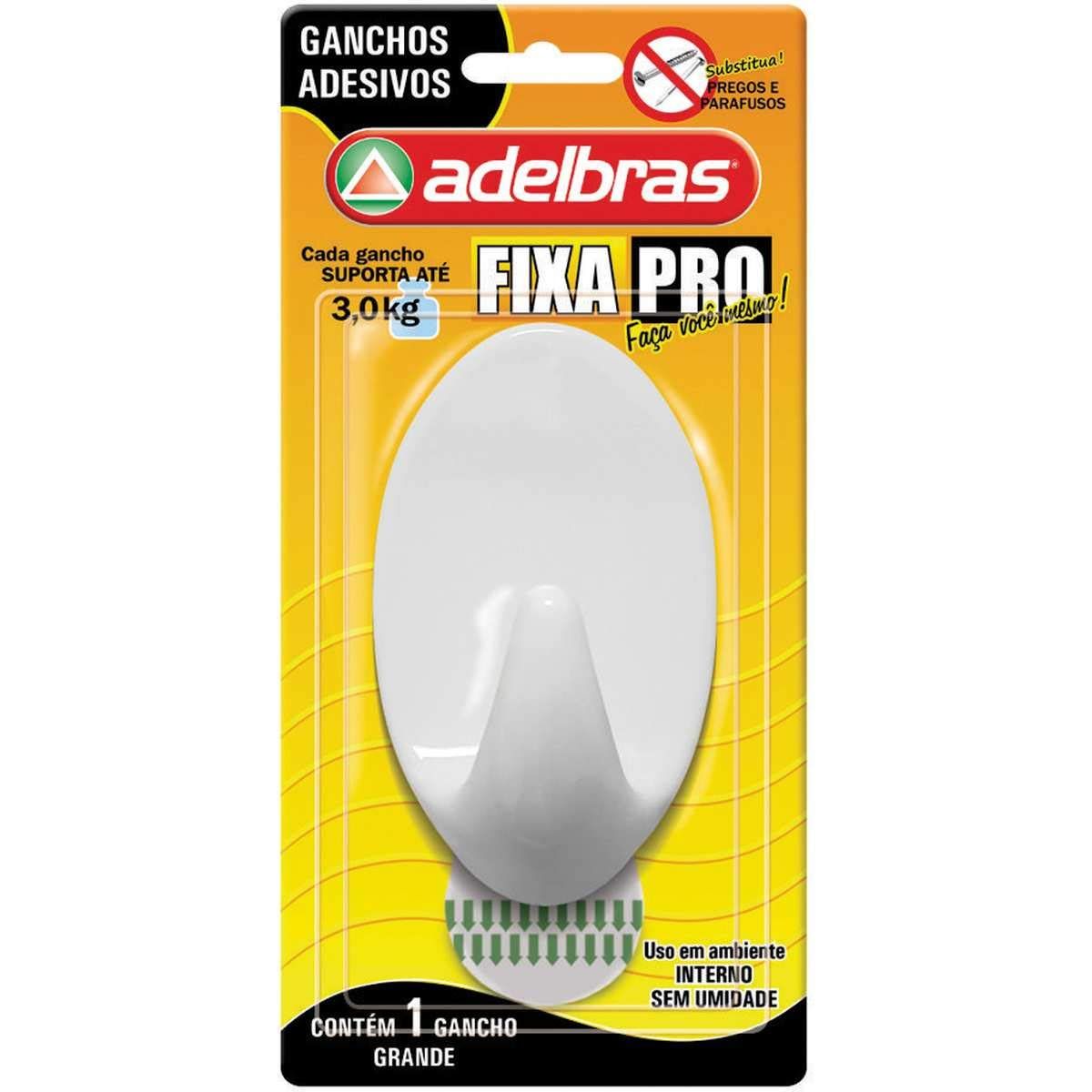 Gancho Adesivo 110X65mm C/1 Adelbras Gancho Adesivo 110X65mm C/1 Adelbras