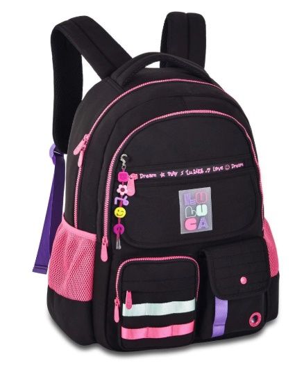 Mochila P/ Costas Cores: Preto, Rosa, Rox...