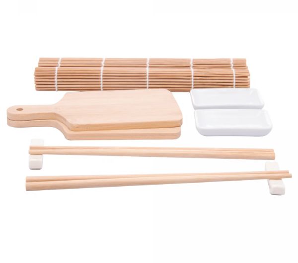 Conjunto 10 Peças para Sushi de Bambu Osa...