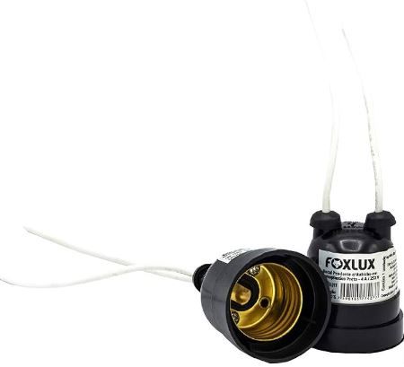 Bocal C/Rabicho Plas E27 PT Foxlux Bocal C/Rabicho Plas E27 PT Foxlux