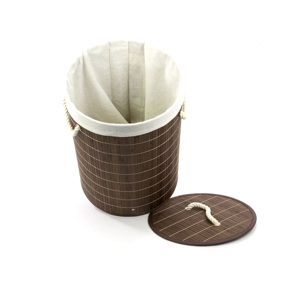 Cesto Bambu C/Tampa Red Escuro Bm23264 Mimo
