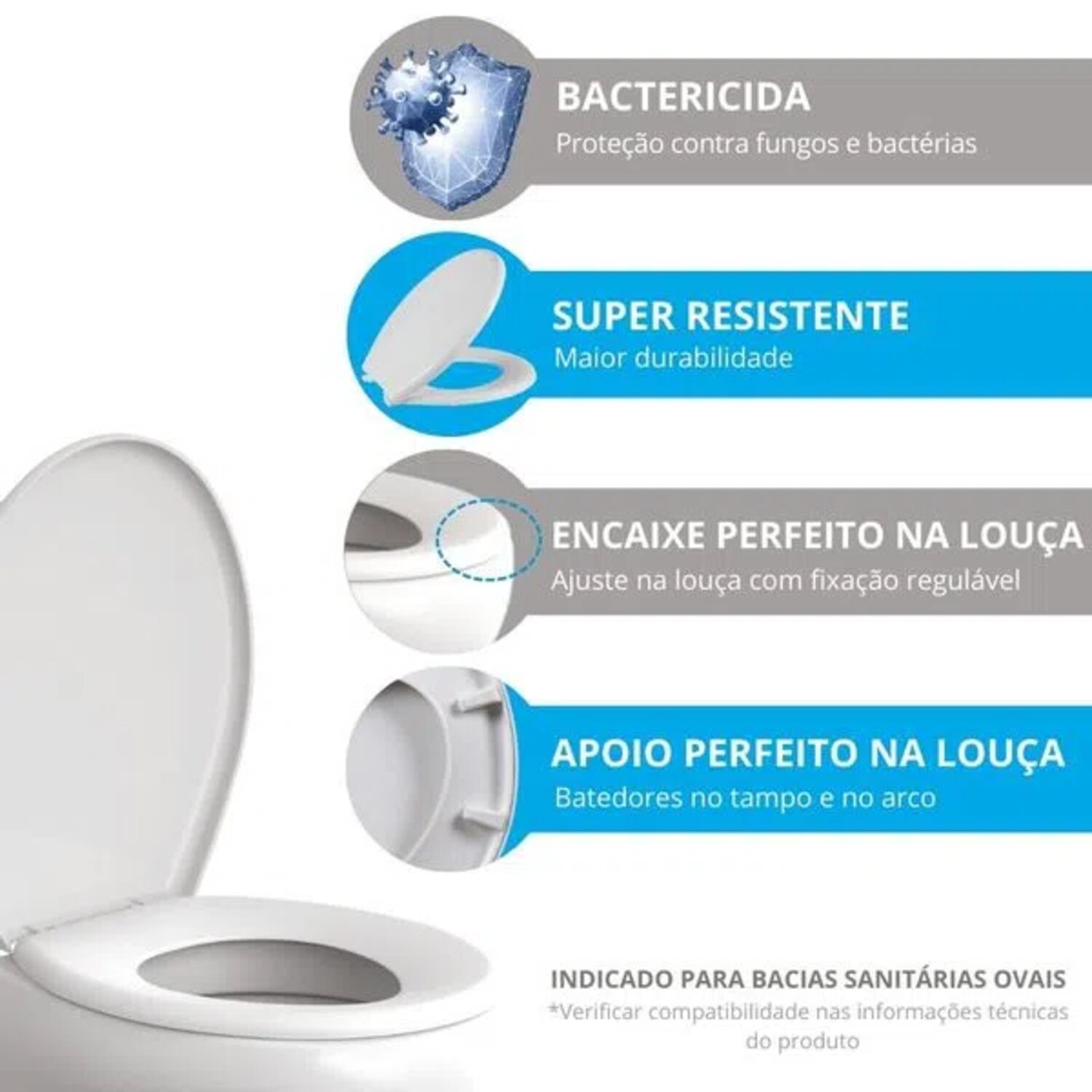 Assento Pvc Oval Master BR Astra