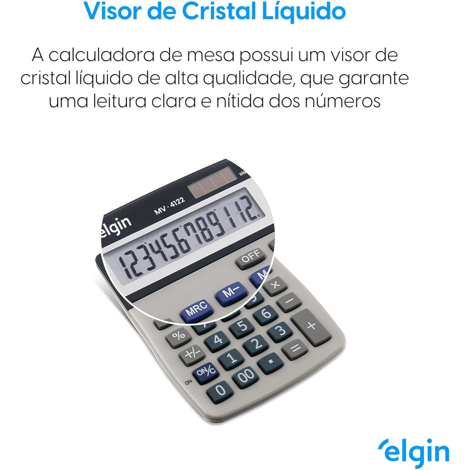 Calculadora De Mesa 12 Dig Mv4122 Elgin Calculadora De Mesa 12 Dig Mv4122 Elgin