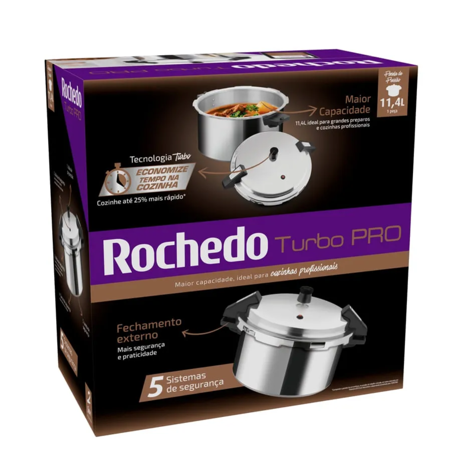 Panela Pressao Turbo Polida 11,4L K852K5A... Panela Pressao Turbo Polida 11,4L K852K5A...