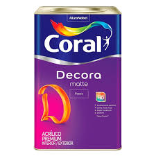 Tinta Acril Decora Mar Cinzento 16L Coral Tinta Acril Decora Mar Cinzento 16L Coral