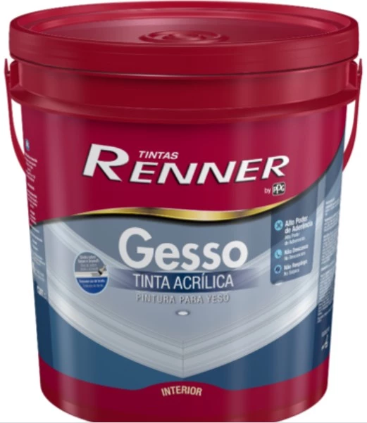 Tinta Direto Gesso BRanco Fsc 18L Renner 