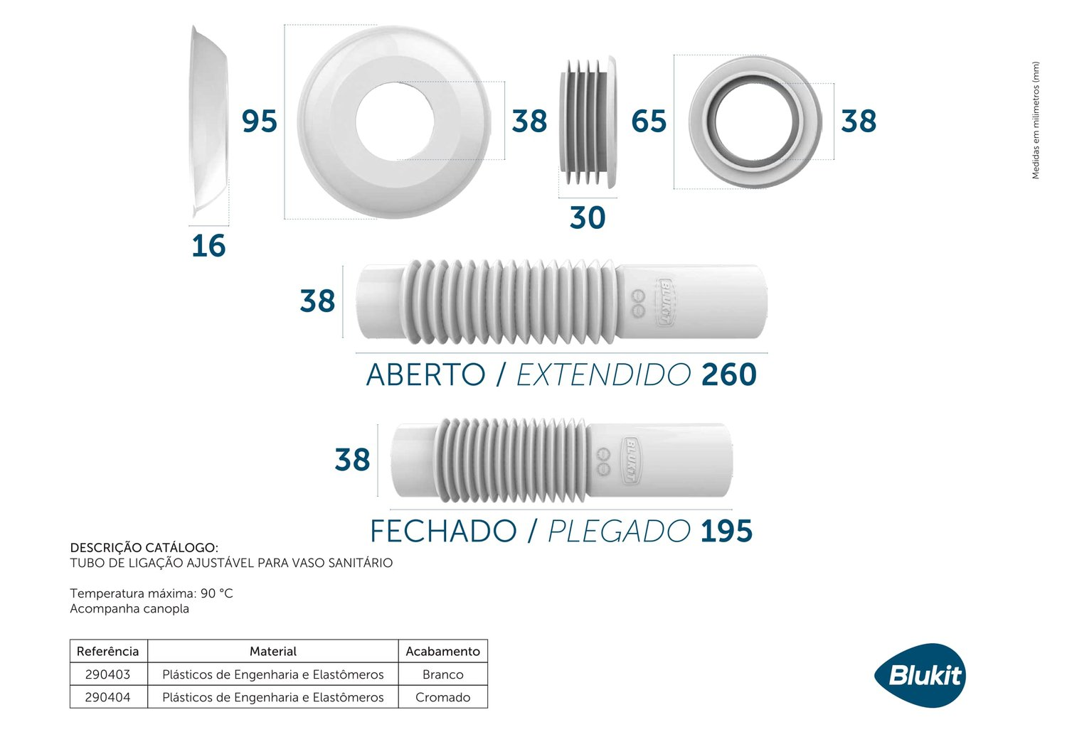 Tubo Ligacao BR Ajustavel P/ Vaso 290403 ...