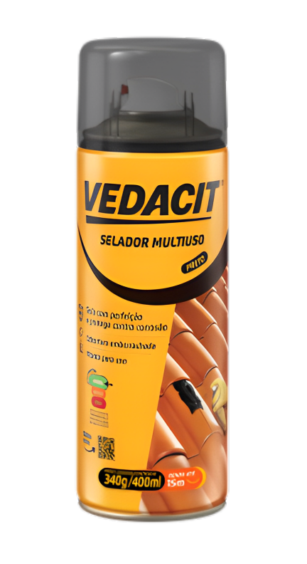 Selador Multiuso Preto Spray 400Ml Vedacit