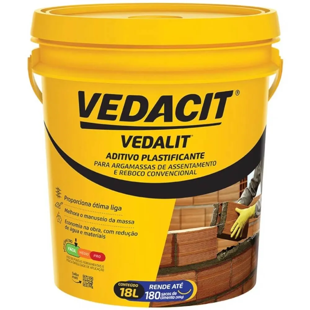 Aditivo Plastificante Vedalit 18L Vedacit