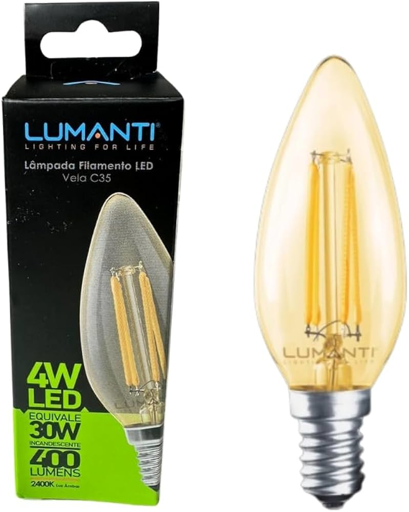 Lamp Vela Vintage C35 Led 4W 2400K Lumanti Lamp Vela Vintage C35 Led 4W 2400K Lumanti