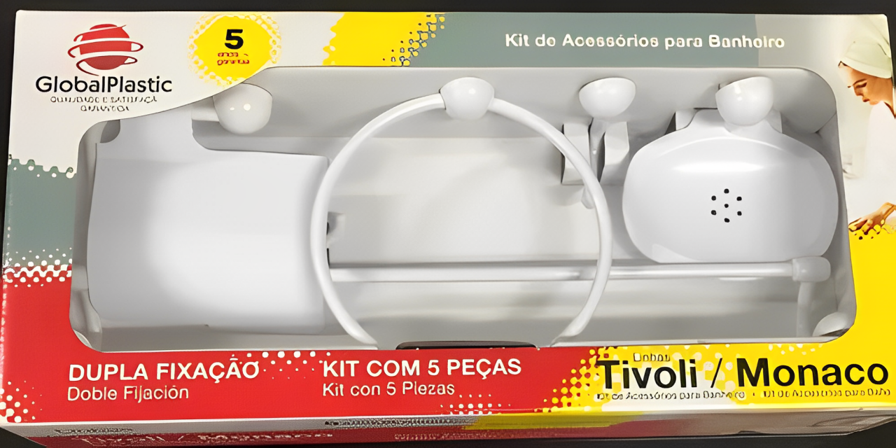 Kit P/ Banheiro Abs Tivoli BR Global Plastic Kit P/ Banheiro Abs Tivoli BR Global Plastic