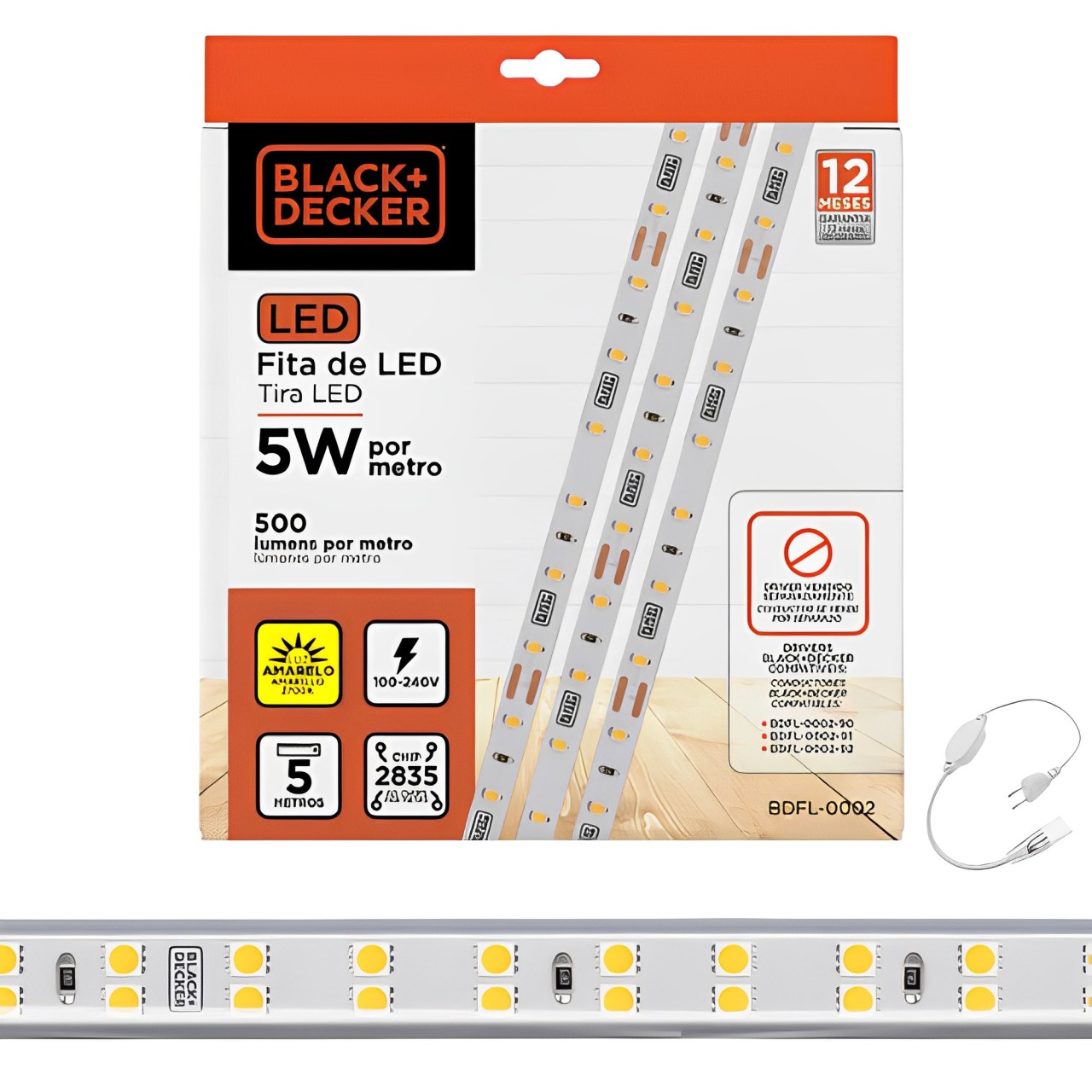 Kit Fita Led 05W 2700K 02Mt B&D