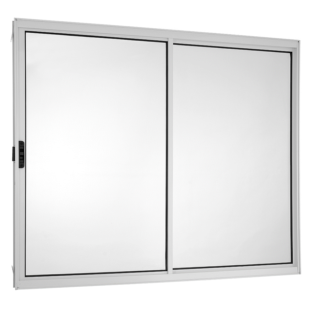 Janela Alum Br 100X100 2Fl S/ Band Smg Janela Alum Br 100X100 2Fl S/ Band Smg