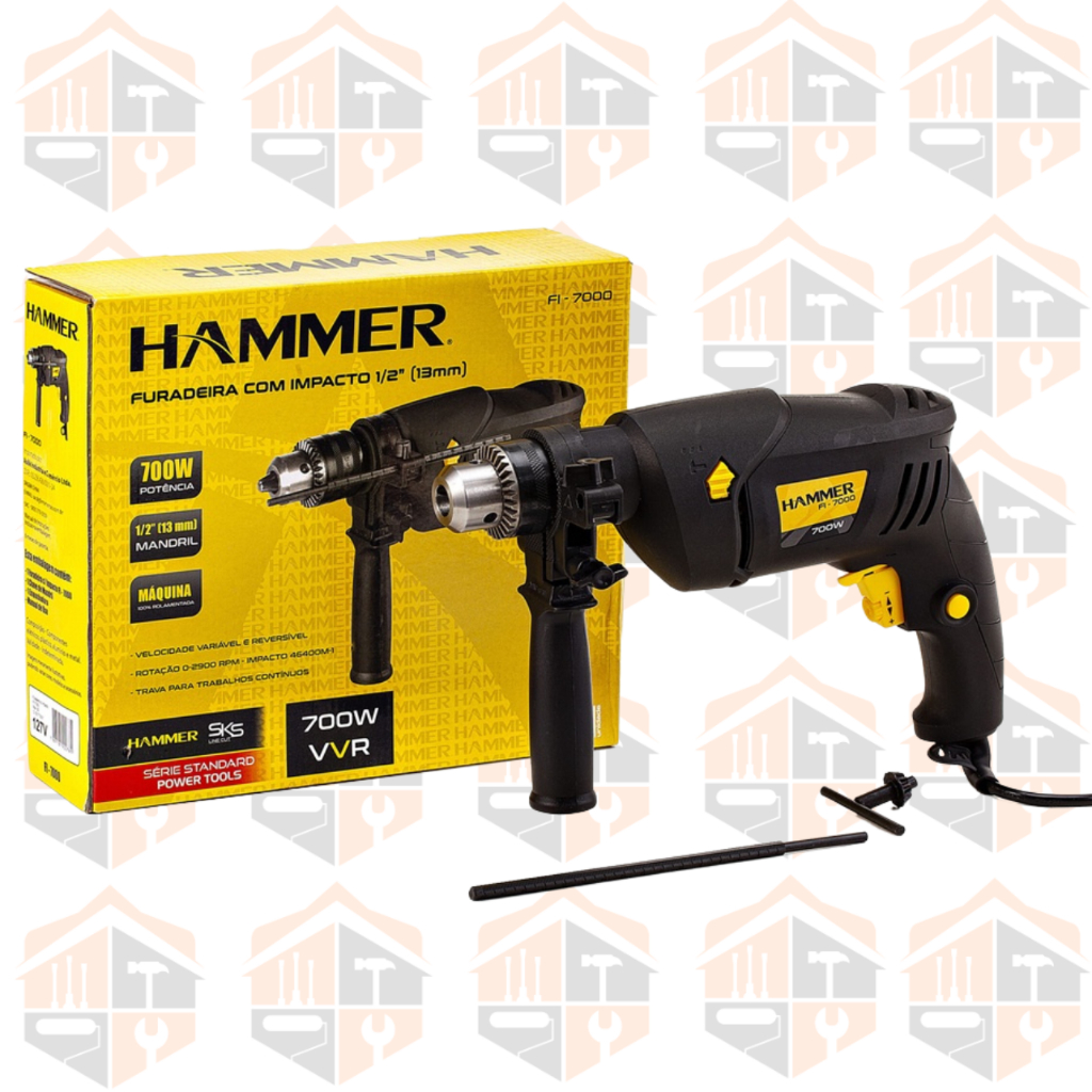 Furadeira De Impacto 1/2 (13mm) 700W 110V... Furadeira De Impacto 1/2 (13mm) 700W 110V...