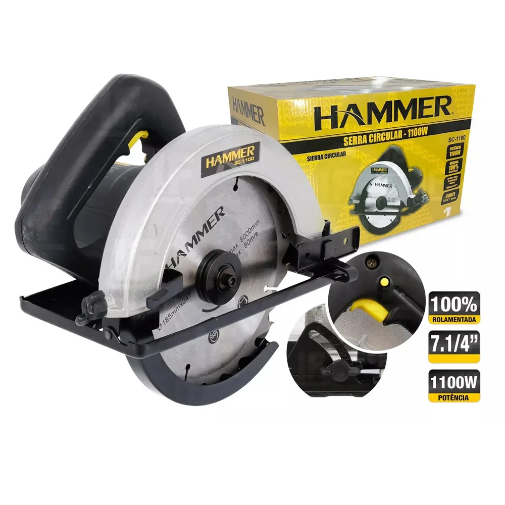 Serra Circular 1100W 110V Gysc1100 Hammer 