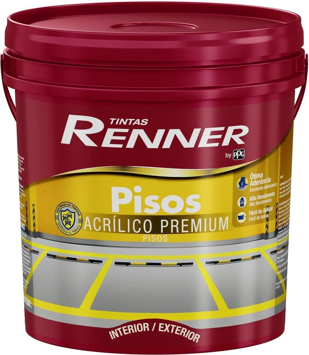 Tinta Piso Preto Fosco 3,6L Renner