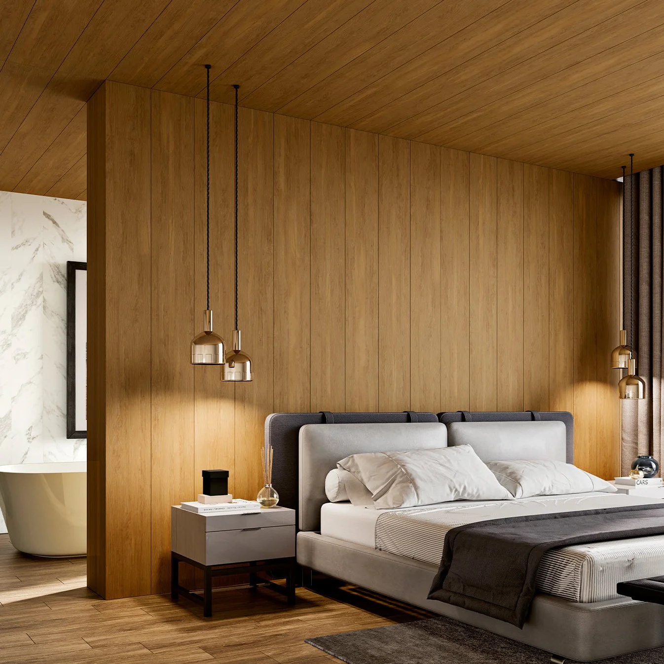 Painel Ripado Decorado Milao Angelim 6,00... Painel Ripado Decorado Milao Angelim 6,00...