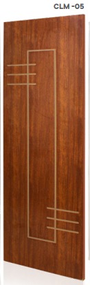 Porta Frisada Mogno 05 210X70 Clm