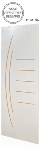 Porta Frisada Branca 06 210X60 Clm Porta Frisada Branca 06 210X60 Clm