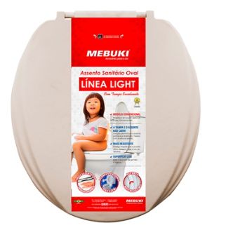 Assento Pvc Oval Linea Light Areia Mebuki Assento Pvc Oval Linea Light Areia Mebuki