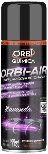 Limpa Ar Condicionado Lavanda 200Ml Orbi Limpa Ar Condicionado Lavanda 200Ml Orbi