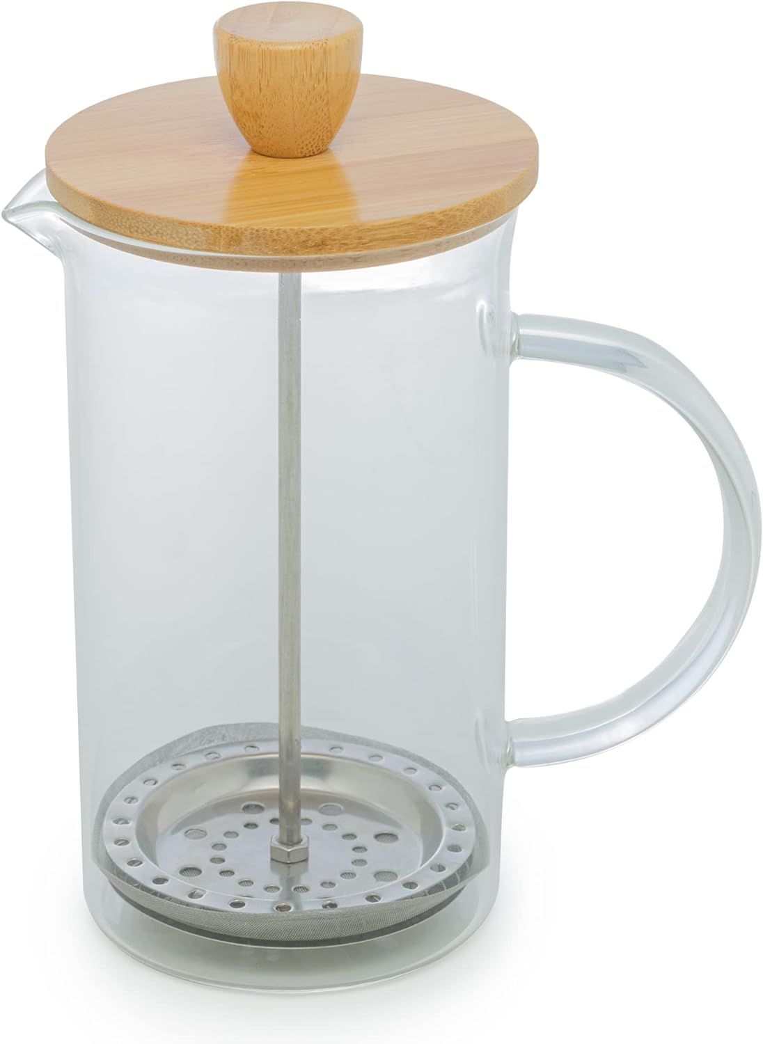 Cafeteira Prensa Tampa/Bambu 600Ml De Vid... Cafeteira Prensa Tampa/Bambu 600Ml De Vid...
