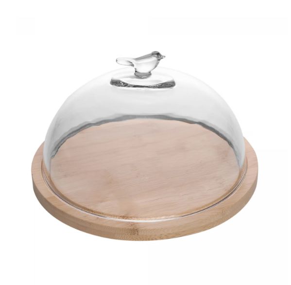 Queijeira com Base em Bambu Bird 20cm x 2... Queijeira com Base em Bambu Bird 20cm x 2...