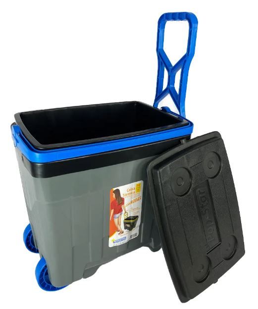 Caixa Termica 34L C/ Rodas Cor: Cinza Ant... Caixa Termica 34L C/ Rodas Cor: Cinza Ant...