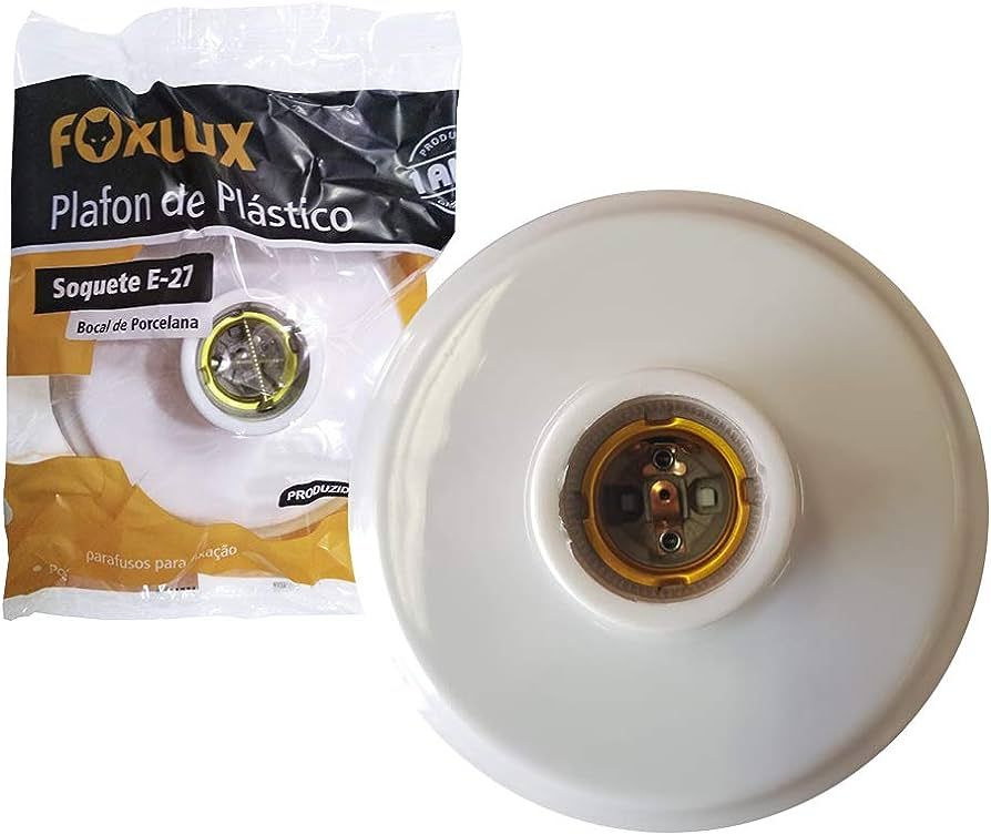 Plafon De Plastico Bocal De Porc E-27 Foxlux Plafon De Plastico Bocal De Porc E-27 Foxlux