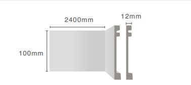 Alizar Liso 10cm x 2,40mt Branco 96 Ecomex Alizar Liso 10cm x 2,40mt Branco 96 Ecomex