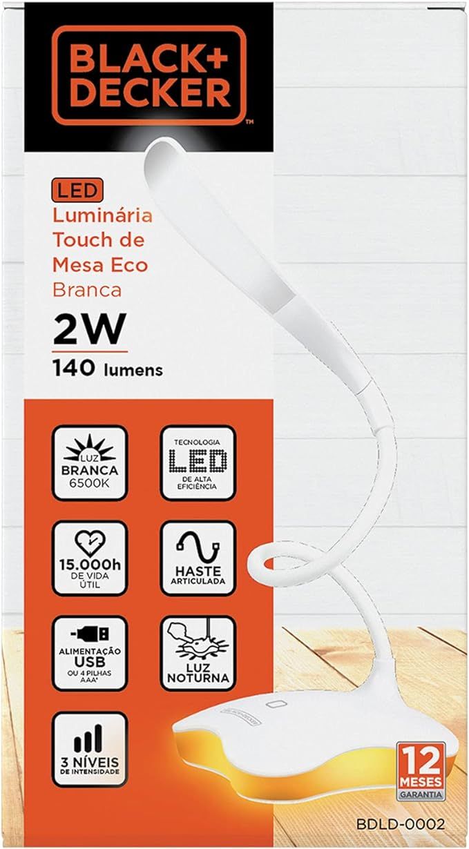 Luminaria De Mesa 02W 6500K BR Eco B&D