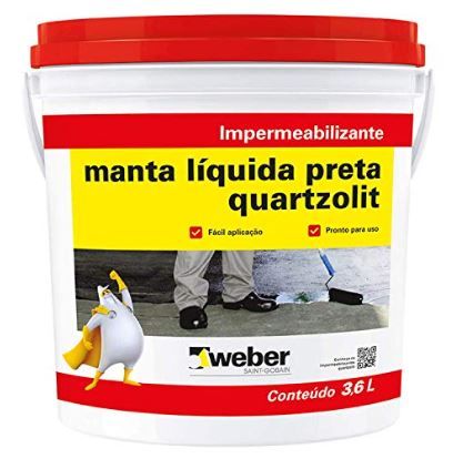 Manta Liquida Preta Gl 3,6Kg Quartzolit