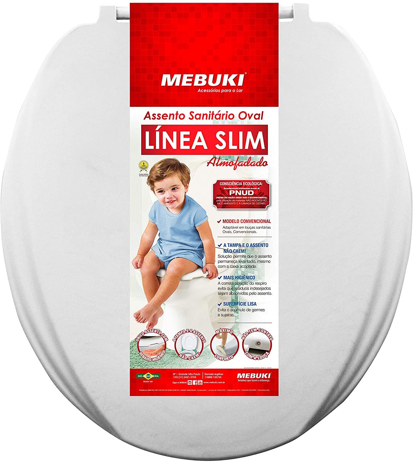 Assento Almof Oval Slim BR Mebuki Assento Almof Oval Slim BR Mebuki