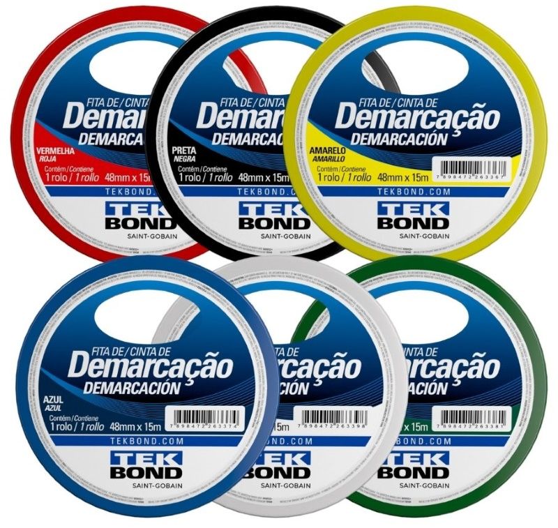 Fita P/ Demarc Vermelha C/ Ades 48mmx15Mt...