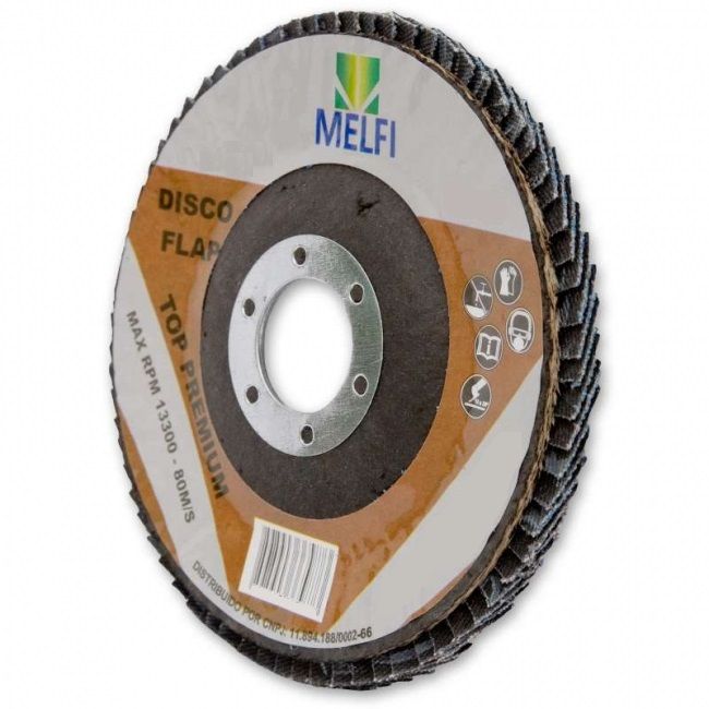 Disco Flap Grao 060 4.1/2 Lixa Azul Melfi