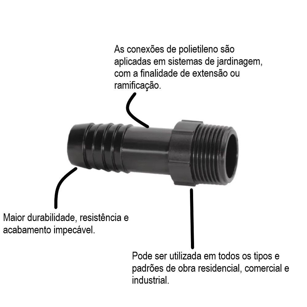 AdaPTador 3/4 Red 1/2 Preto Global Plastic AdaPTador 3/4 Red 1/2 Preto Global Plastic