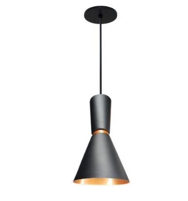Pendente Malibu Cone Preto C/ CoBRe Enelux Pendente Malibu Cone Preto C/ CoBRe Enelux