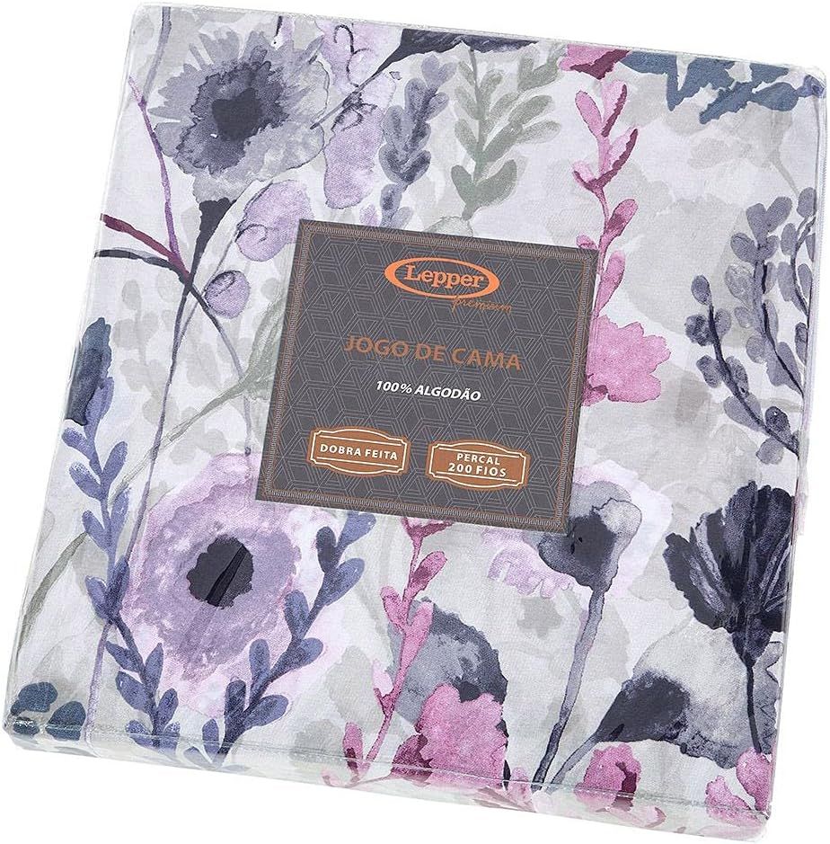 Jogo De Cama 200 Fios Casal Estampado Emo... Jogo De Cama 200 Fios Casal Estampado Emo...