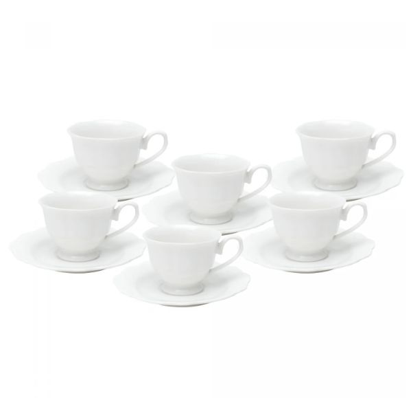 Conjunto 06 Xicaras Café Porcelana C/Pire... Conjunto 06 Xicaras Café Porcelana C/Pire...