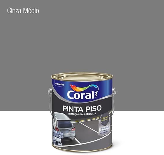 Tinta Piso Cinza Medio 3,6L Coral Tinta Piso Cinza Medio 3,6L Coral