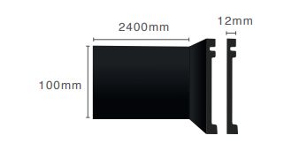 Alizar Liso 10cm x 2,40mt Preto 202 Ecomex Alizar Liso 10cm x 2,40mt Preto 202 Ecomex
