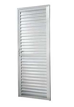Porta Veneziana Aluminio 210X70 Direita Smg