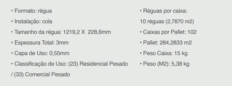 Piso Vinilico Eco Hard, Regua 0,30x228,6x... Piso Vinilico Eco Hard, Regua 0,30x228,6x...