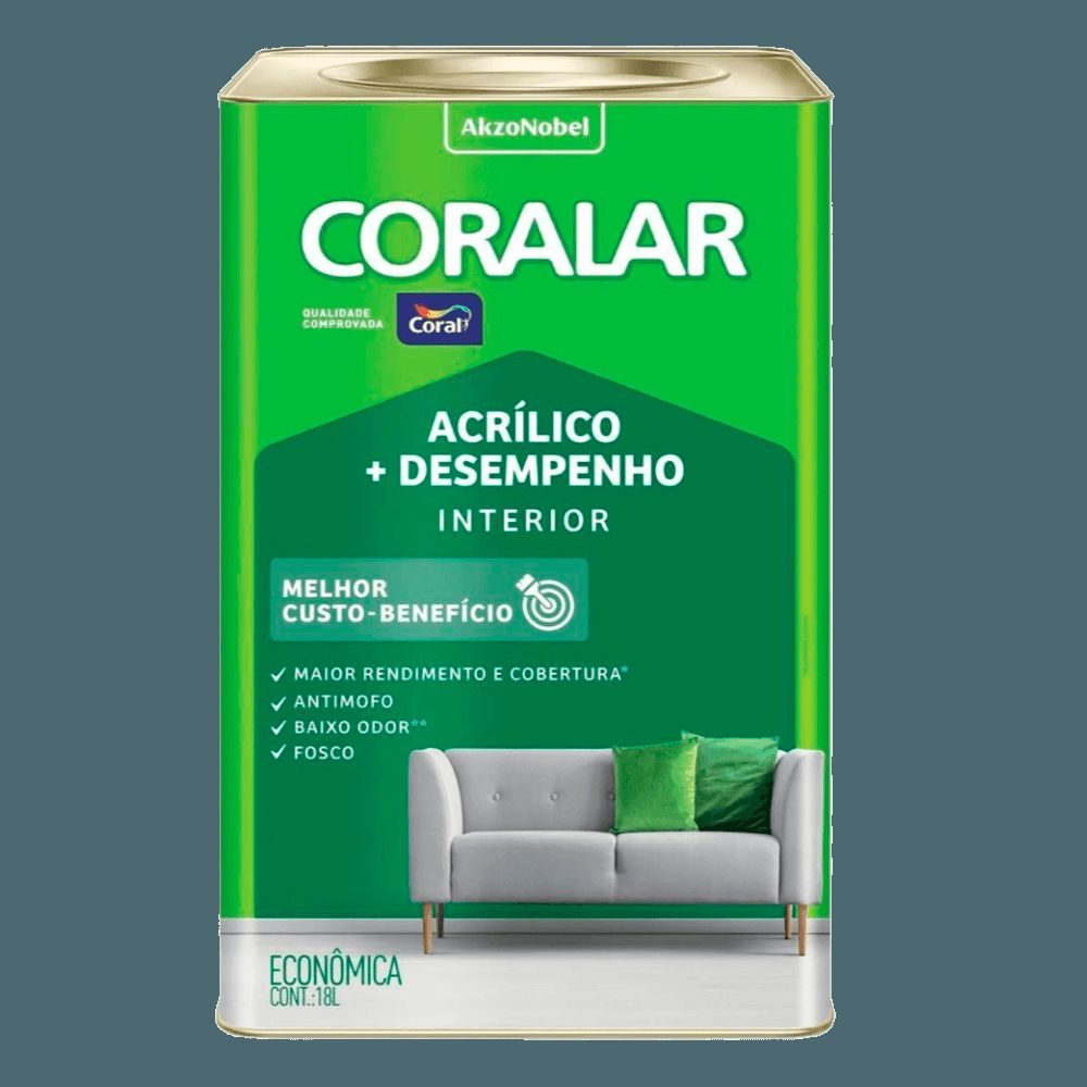 Tinta Acril Coralar Verde Limao 18L Coral Tinta Acril Coralar Verde Limao 18L Coral