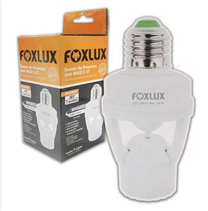 Sensor Presenca Base E-27 Bivolt Foxlux Sensor Presenca Base E-27 Bivolt Foxlux