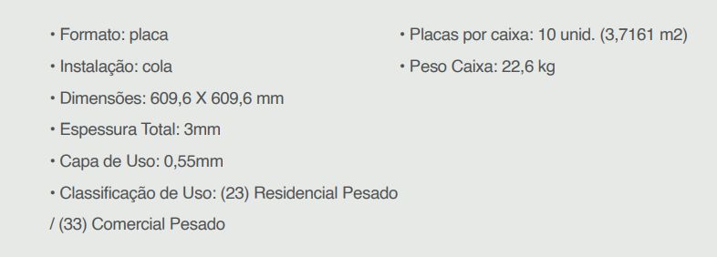 Piso Vinilico Eco Hard, Placa 0,30x609,6x... Piso Vinilico Eco Hard, Placa 0,30x609,6x...