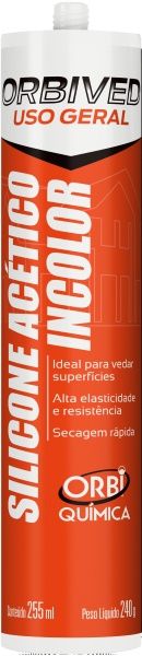 Silicone Acetico Incolor 240G Orbi Silicone Acetico Incolor 240G Orbi