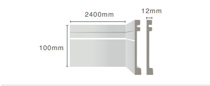 Alizar Frisado 10cm x 2,40mt Branco 93 Ec... Alizar Frisado 10cm x 2,40mt Branco 93 Ec...