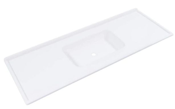 Pia 100X50 Marm Sint Premium BR Gelo Deco... Pia 100X50 Marm Sint Premium BR Gelo Deco...