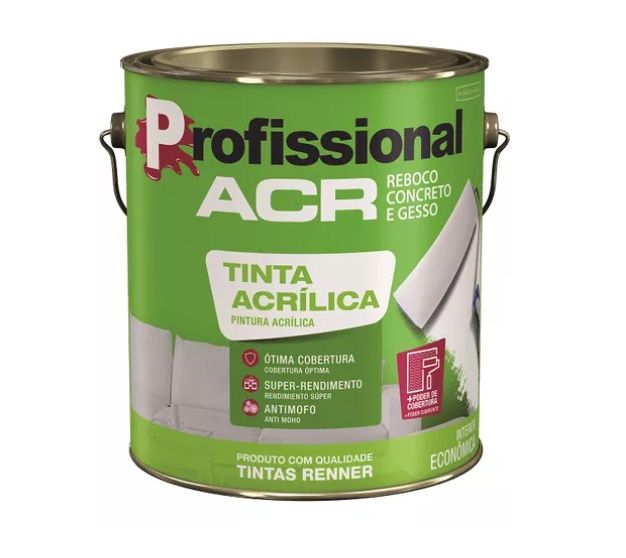 Tinta Acrilica Profissional Branco Gelo F...